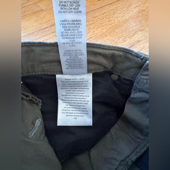 Good American High Rise Barrel Jeans Ft01 Green NWT Size 25 - Picture 10 of 16